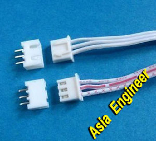 500 pcs 3 Pin Connector leads  Heade 2.54 mm L: 200mm