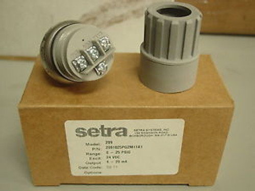 Setra Systems Model 209 Pressure Transducer 25 PSIG 24VDC 4-20 mA NEW