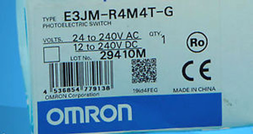 NEW IN BOX OMRON PLC  Photoelectric Switch E3JM-R4M4T-G E3JMR4M4TG