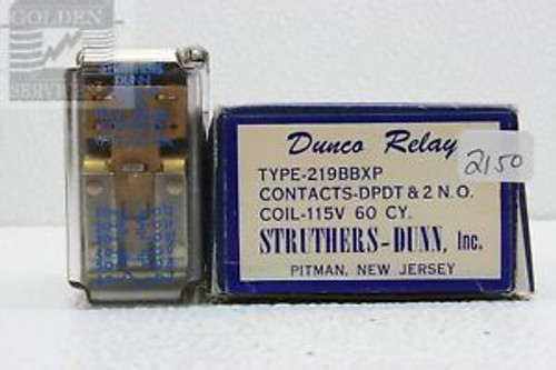 Struthers Dunn Inc. 219BBXP  Plug-In Relay 115V 10A New