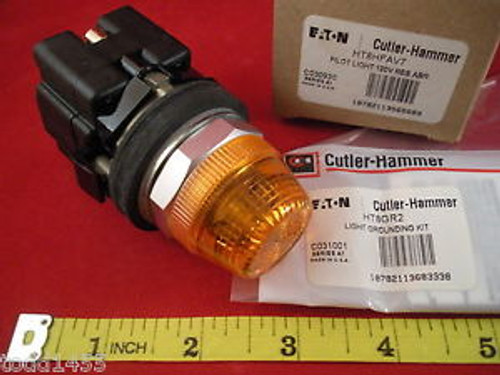 Cutler Hammer HT8HFAV7 Amber Pilot Light Switch 120V Res C030930 Series A1 New