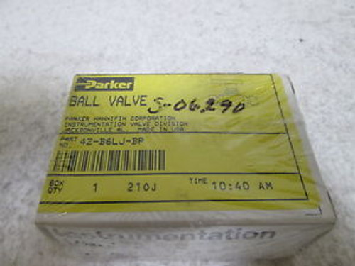 PARKER 4Z-B6LJ-BP BALL VALVE 2-WAY FACTORY SEALED