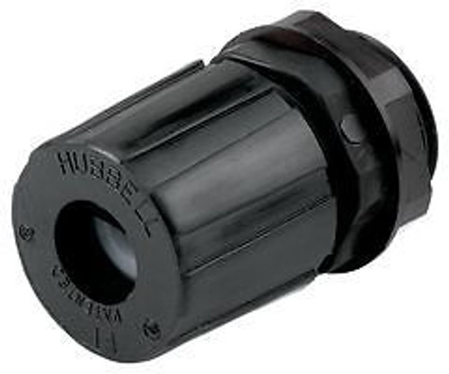 HUBBELL WIRING DEVICES HJ1057B CORD CONNECTOR, STRAIGHT MALE, NYLON (10 pieces)