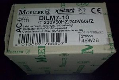 MOELLER Contactor  DILM7-10  Coil: 230VAC-50Hz or 240VAC-60Hz