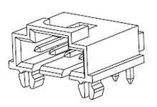 Headers & Wire Housings SL R/A Latch Hdr /Sp Split Pg 30 SAu 4Ckt (50 pieces)