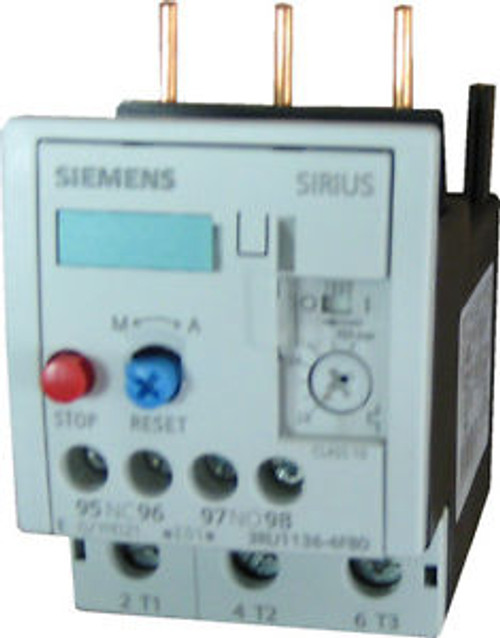 Siemens 3RU1136-4BB0 3 pole overload relay adjustable from 14 - 20 AMPS