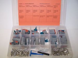 GENERIC DEUTSCH DT SOLID SERIES GRAY CONNECTOR KIT 227 PC + terminal pic tools