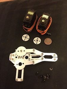 Robot Arm Clamp Claw Turntable Base 2 rc Servo MG995 metal Alloy Arduino kit b8