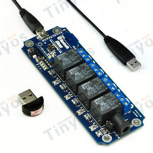 TOSR04 - 4 Channel Smartphone Relay Bluetooth Remote Control Kit - USPS Shipping