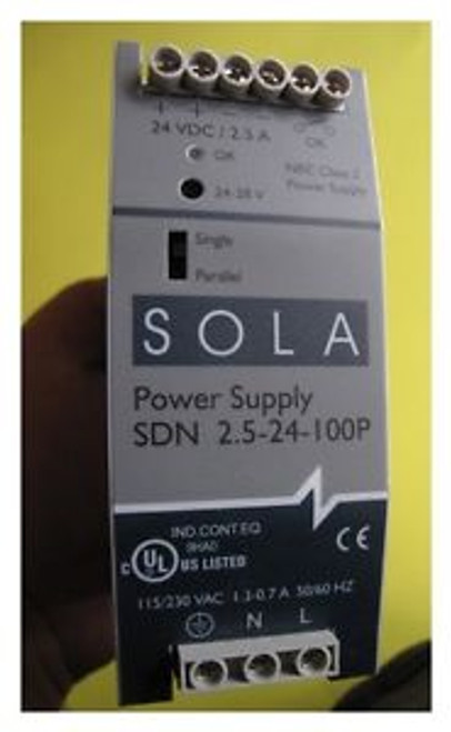 EGS SOLA HEVI-DUTY SDN 2.5-24-100P 115/230 INPUT VOLTS POWER SUPPLY NEW