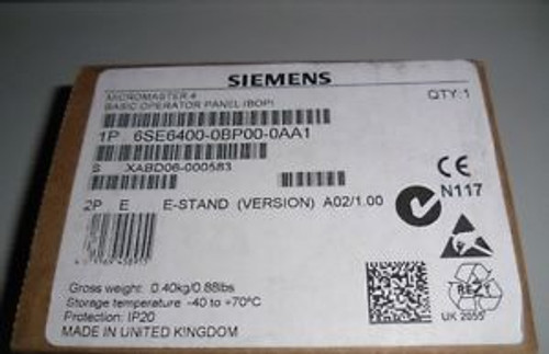 1pcs New Siemens BOP 6SE6400-0BP00-0AA1 ( 6SE64000BP000AA1 )