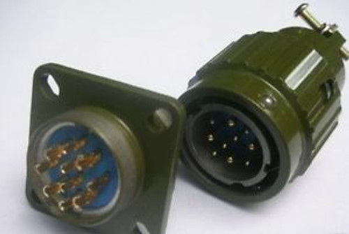 20,Military Gold 10-Pin Twist Male Female Connector,M10P