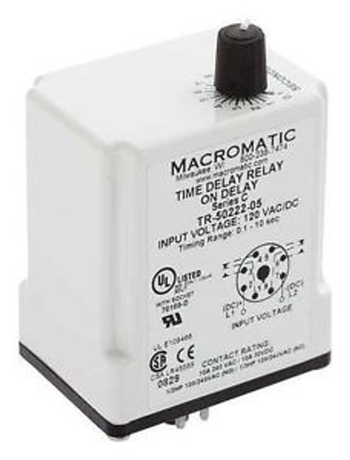 MACROMATIC TR-50221-04 Time Relay,On Delay,0.05 sec.,240VAC