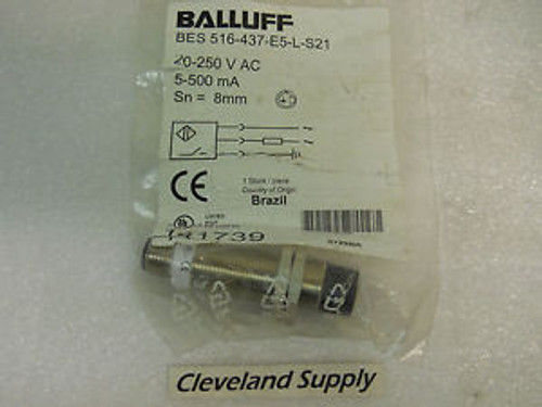 BALLUFF BES516-437-E5-L-S21 PROXIMITY SENSOR/SWITCH 8MM 20-250VAC NEW IN PACKAGE