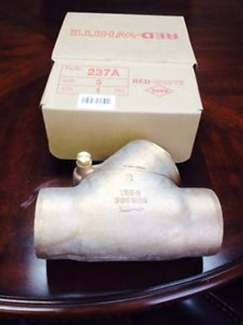 Red White Valve 3 Brass Solder End Swing Check Valve NOS