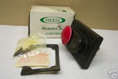 REES MODEL 03605-132 RED MUSHROOM PUSHBUTTON NEW