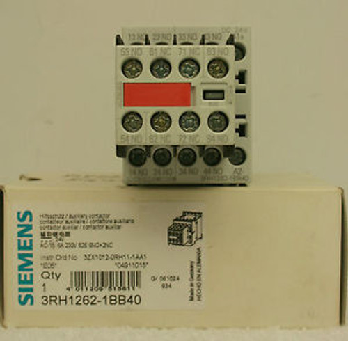 SIEMENS 3RH1262-1BB40 Auxillary Contactor NEW in Box