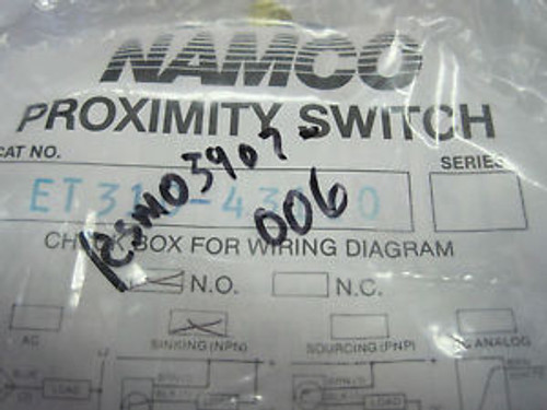 Namco Proximity Switch ET310-43110 New N.O. Sinking NPN