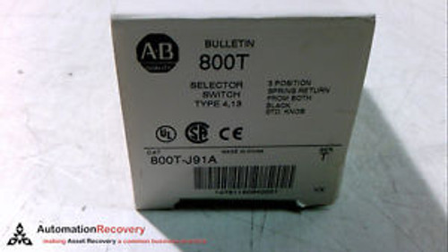 ALLEN BRADLEY 800T-J91A SERIES T SELECTOR SWITCH, NEW