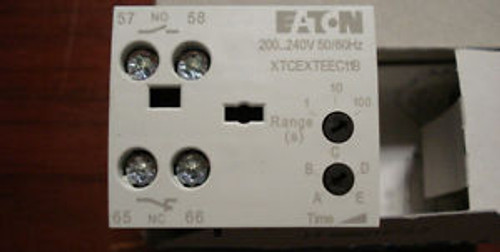 EATON, XTCEXTEEC11B, Timer Module, On Delay 200-240VAC, 15-100sec, Front, /AA1/