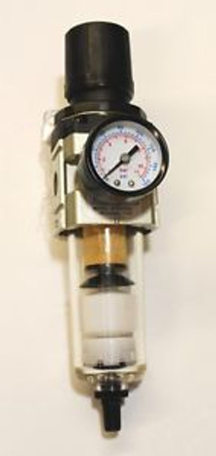 Automatic Drain 3/8 NPT Air Filter/Regulator 2000 L/min PiggyBack