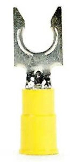 3M MVU10-14FLK Fork Terminal,Yellow,12 to 10 AWG,PK500 G5689266