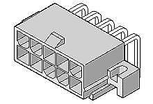 Headers & Wire Housings MiniFitJr Vert Hdr NoPegs 12P GloWire (50 pieces)