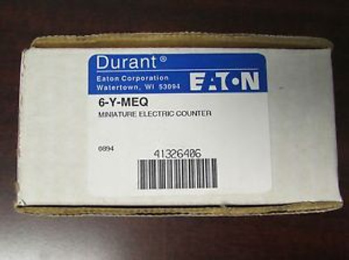 EATON DURANT 6 Y 41326 406 MEQ Minature Electric Counter 6 Y MEQ