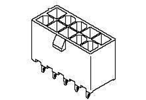 Headers & Wire Housings VERT DUAL HDR 4P PCB snapin peg locks (50 pieces)