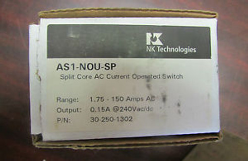 NK Technologies AS1 NOU SP Split Core AC Current Operated Switch 1.75-150 Amps