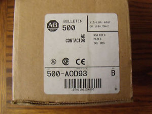 Allen Bradley size 0 contactor 500-AOD93