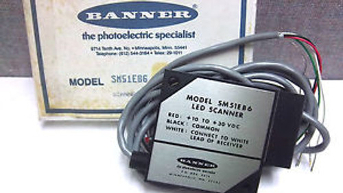 BANNER PHOTOELECTRIC LED SCANNER SM51EB6 NEW SM51EB6