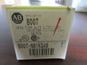 Allen Bradley 800T-N61KG4B Selector Switch NEMA TYPE 4, 13 Series T