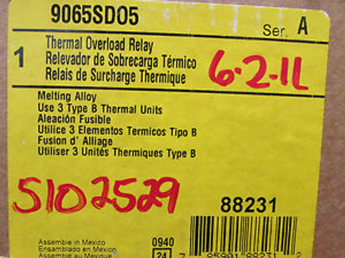 Square D 9065SD05 Thermal Overload Relay Series A