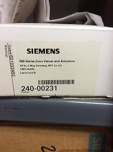 Siemens 599 Series Zone Valves and Actuators: 240-00231