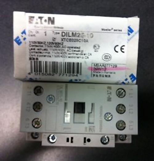 New CONTACTOR MOELLER/EATON DILM25-10, COIL120V 60HZ