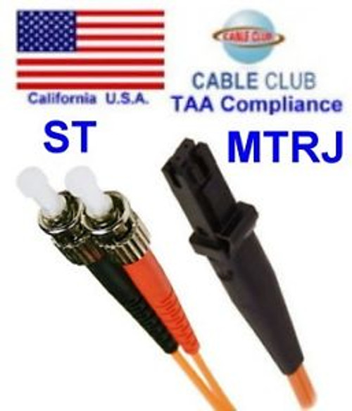 Fiber Optic Network Duplex Cable, 3 M ST-MTRJ 62.5/125 Multi Mode, 10 Pcs / Pack