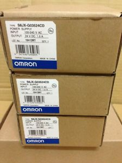 Omron S8JX-G03524CD Power Supply, input 100-240VAC, output 24VDC/35W (1.5A)