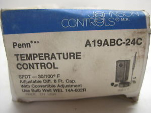NEW JOHNSON CONTROLS A19ABC-24C TEMPERATURE CONTROLLER A19ABC24C