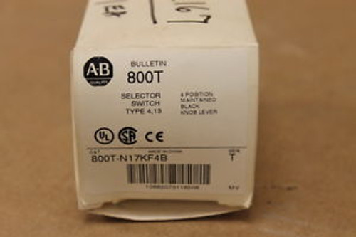 ALLEN-BRADLEY 800T-N17KF4B BLACK 4 POSITION SELECTOR SWITCH