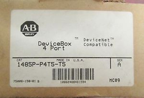 Allen Bradley DeviceNet 4 Port Device Box 1485P P4T5 T5