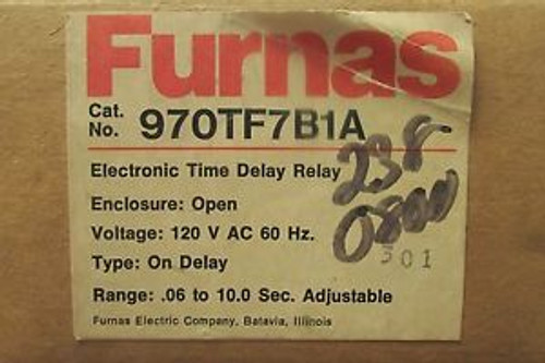 FURNAS Electronic Time Delay Relay .6-10 Second 120V 970TF7B1A