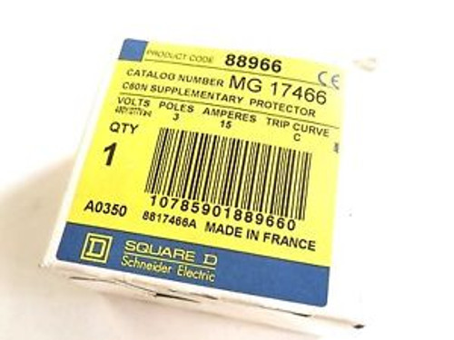 NEW SQUARE D MERLINE GERIN MG17466 C60N SUPPLEMENTARY PROTECTOR