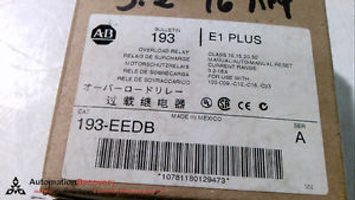 ALLEN BRADLEY 193-EEDB SERIES A BULLETIN 193,E1 PLUS SOLID STATE, NEW