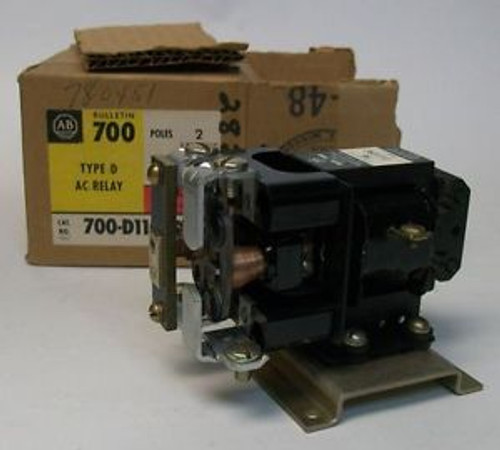 Allen Bradley Bulletin 700 Type D 2-Pole AC Relay 700-D110A1 120VAC Coil New