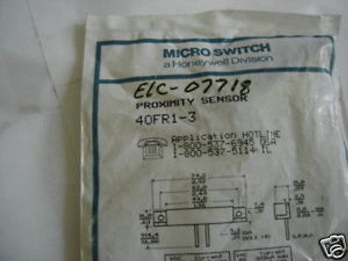 HONEYWELL MICROSWITCH 40FR1-3 LIMIT SWITCH New