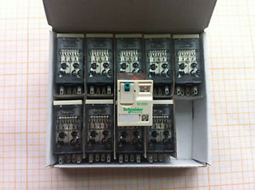 10Pcs SCHNEIDER ELECTRIC, RXM4AB2JD, RELAY, 4 CO, 12VDC, W/ LED