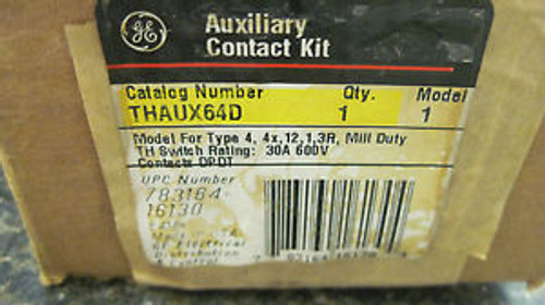 GE THAUX64D AUXILIARY CONTACT KIT SWITCH RATING:  30 AMP 600 VOLT TYPE:  4, 4X,