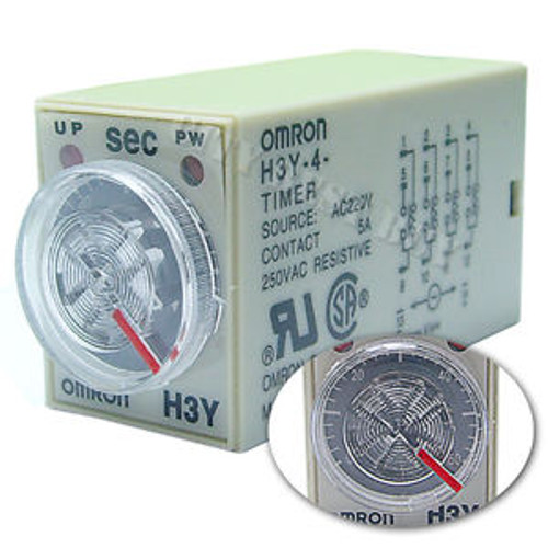 10 x H3Y-4 AC220V 60SEC OMRON RELAY TIMER 4PDT 14 PIN PYF14A PYF14A E PY14