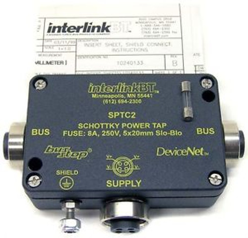 NEW DeviceNet InterlinkBT SPTC2 Schottky Bus Stop Power Tap Slo-Blo 250V 5x20mm